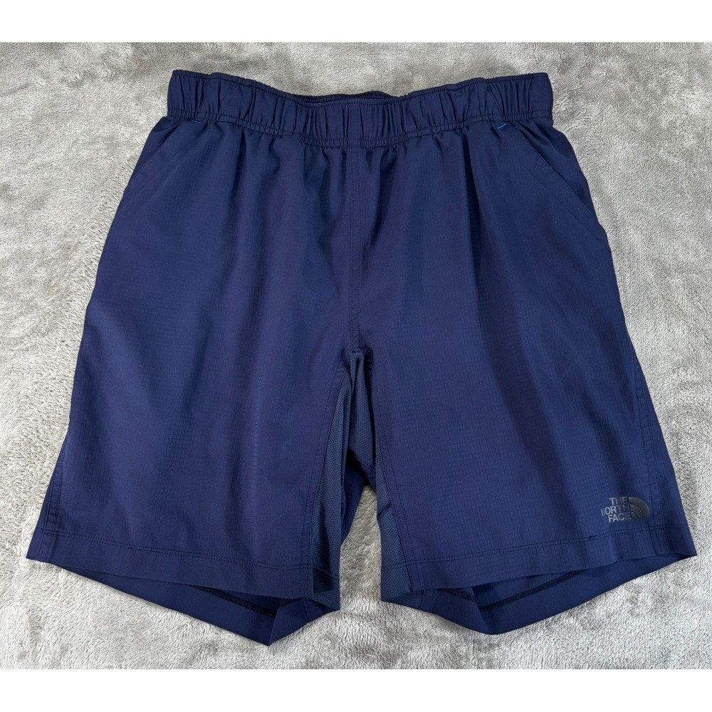 The North Face FlashDry Athletic Shorts Mens Medium Navy Blue Excellent Ripstop - Picture 1 of 7